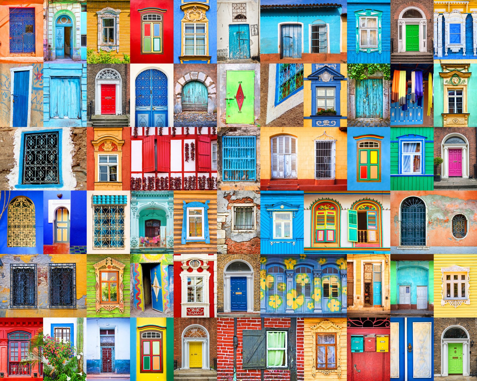 Collage van deuren